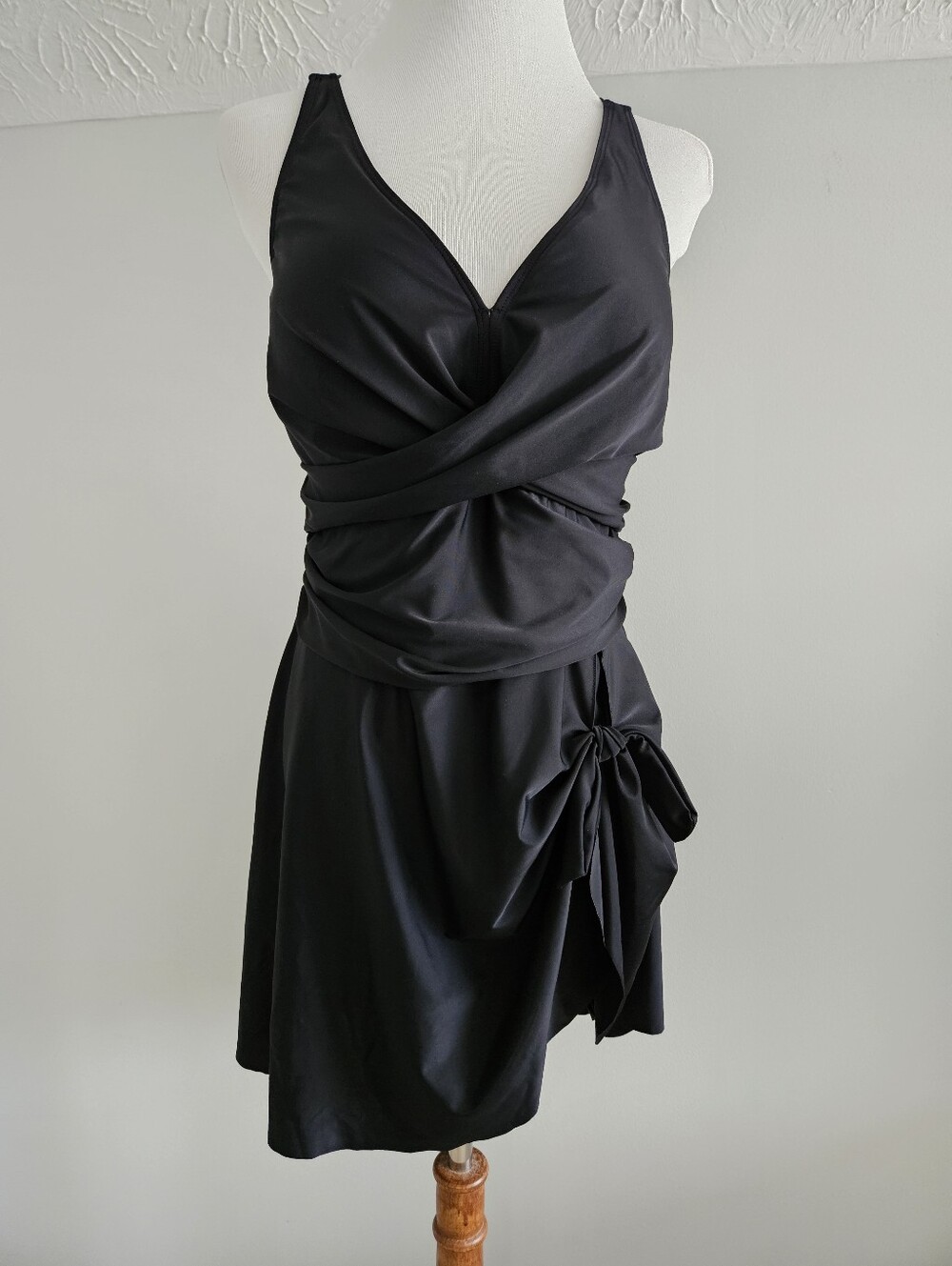 B | Black One Piece Swim Dress